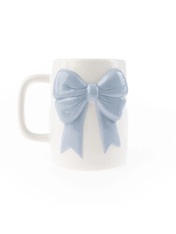 Ceramic Bow Mug in Blue