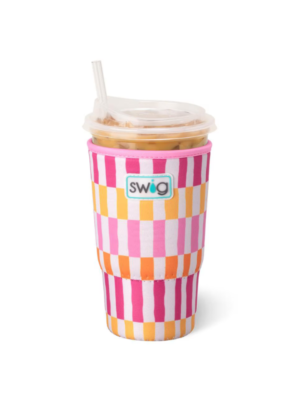 Sherbet Stripe Large Iced Cup Coolie By Swig