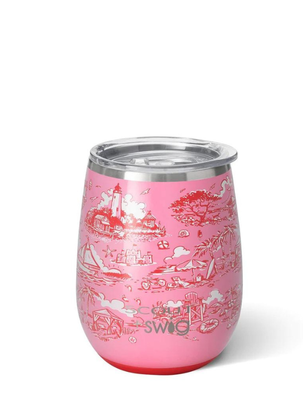 Beachy Keen Stemless Wine Glass by Swig Life