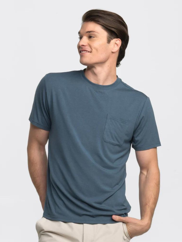 Max Comfort Pocket Tee in Dark Slate by Southern Shirt Co.