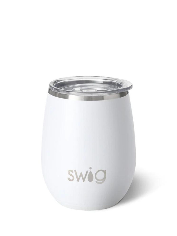 Matte White Stemless Wine Glass by Swig Life