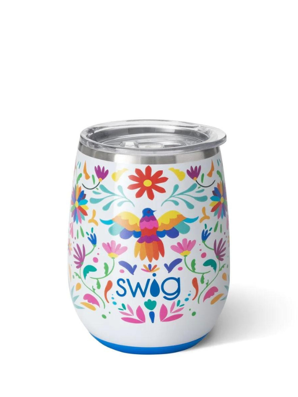 Viva Fiesta Stemless Wine Glass by Swig Life