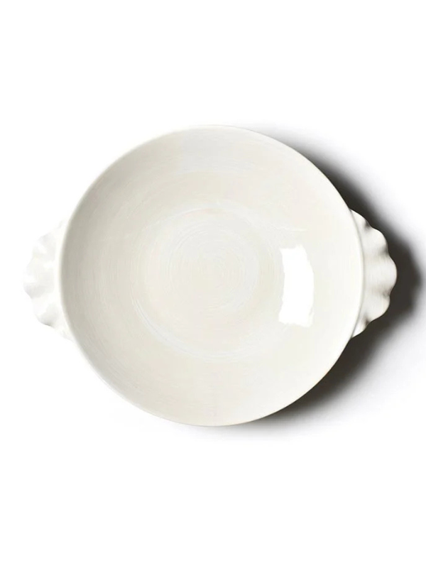White Ruffle Pasta Bowl by Coton Colors
