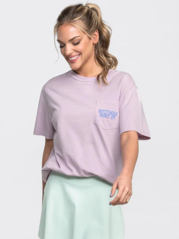 Bloom and Grow Short Sleeve Tee in Lavender Frost by Southern Shirt Co.