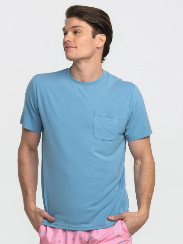 Max Comfort Pocket Tee in Marine Blue by Southern Shirt Co.