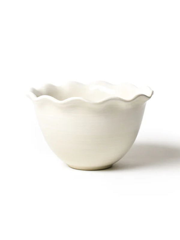 White Ruffle Bowl by Coton Colors