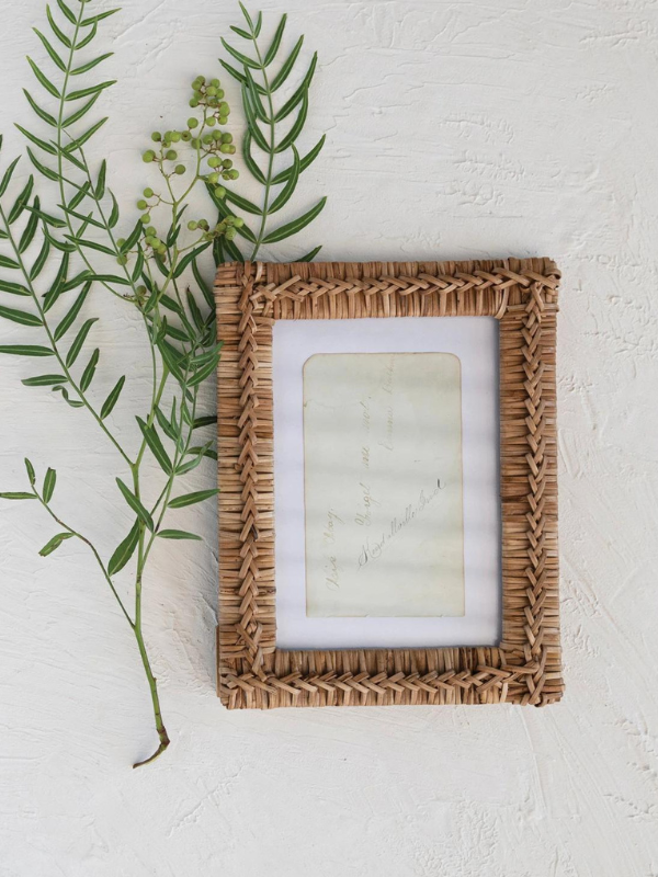 Kitty & Jack Wedding Registry - Hand Woven Rattan Picture Frame