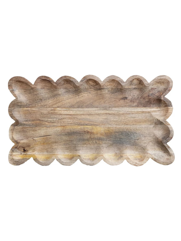 Laci Moore & Josey Flakes-Mango Wood Tray with Scalloped Edge