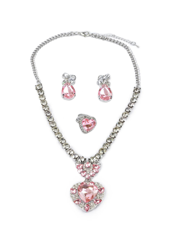 The Marilyn Pink/ Silver Jewelry Set