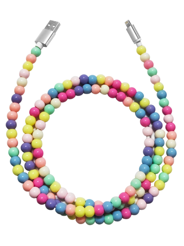 Fun Beaded Fast Charging Cable For Iphone and Ipad-4 Feet Long