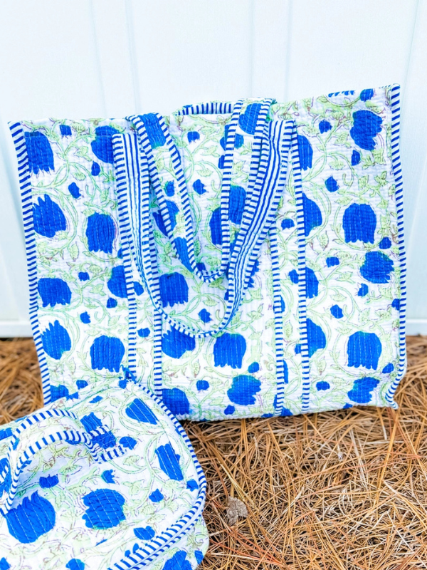 Blue Ivy Quilted Tote Bag
