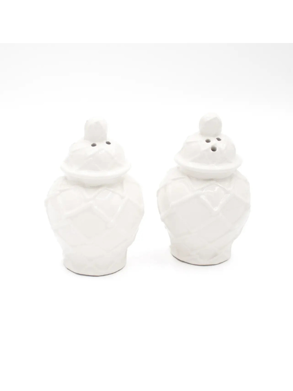 White Ginger Jar Salt and Pepper Set