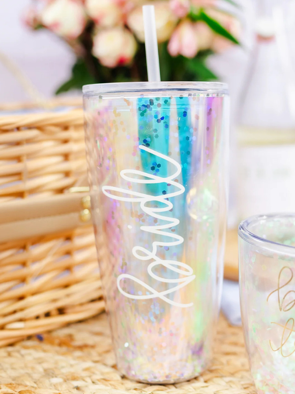 Glitter & Iridescent Bride Tumbler