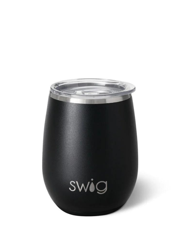 Matte Black Stemless (14oz) Wine Cup by Swig Life