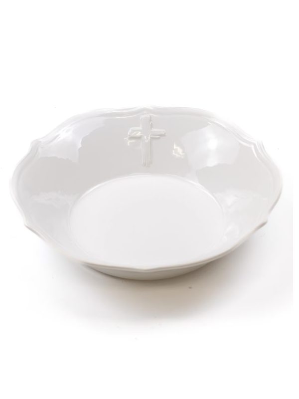 Cross Embossed Serving Bowl