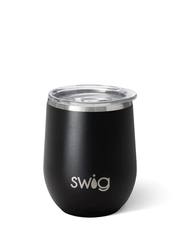 Matte Black (12oz) Stemless Wine Cup by Swig Life