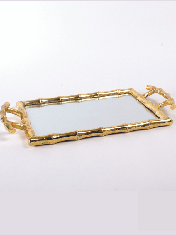 Gold Bamboo Vanity Tray