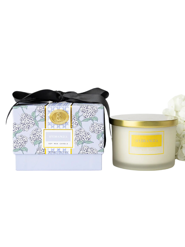 Hydrangea 3-Wick Boxed Soy Wax Candle