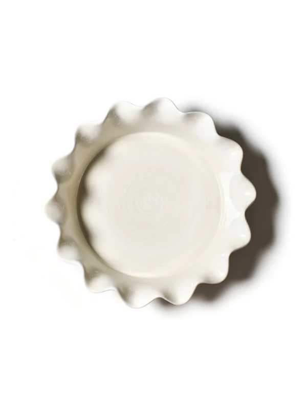 Signature White Ruffle Pie Dish