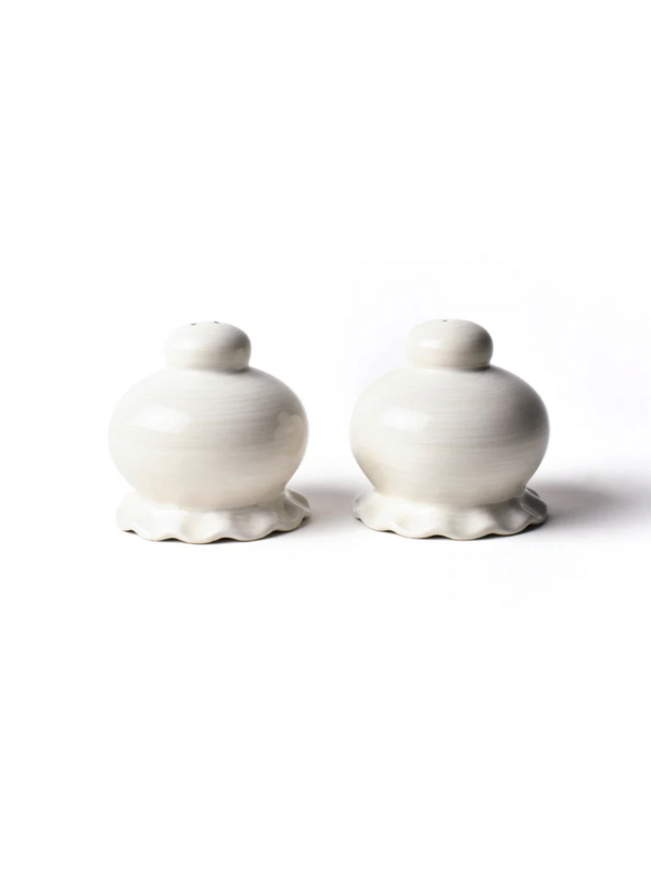 Signature White Ruffle Salt and Pepper Set