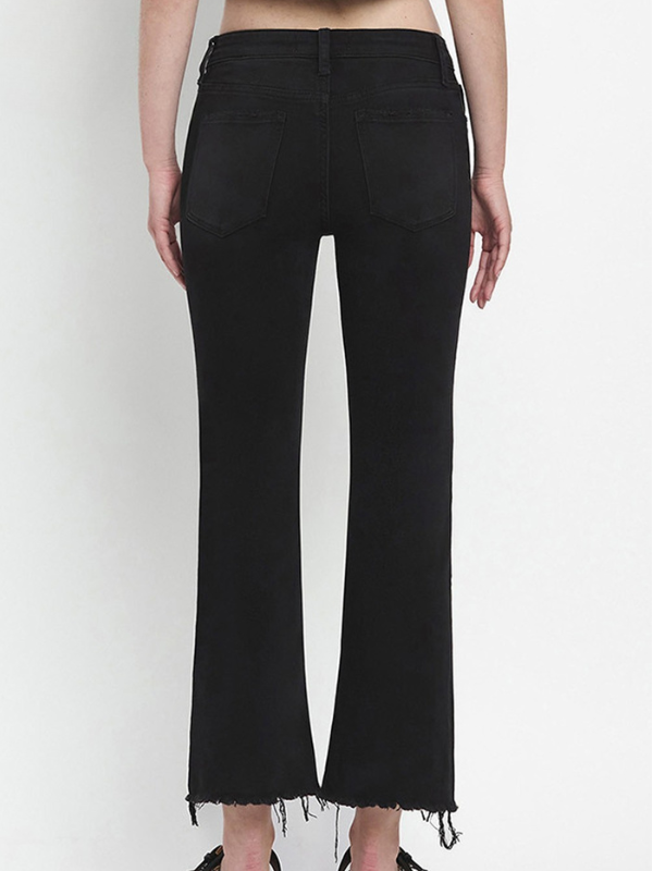 The Ella Mid Rise Crop Flare Jeans