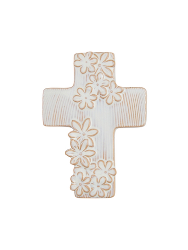 Large Ceramic Flower Cross