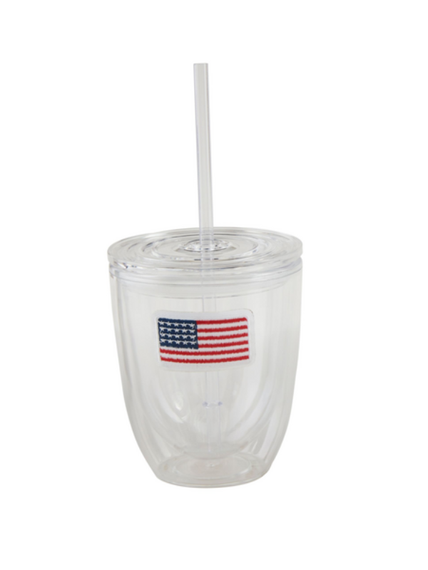 Flag Embroidered Tumbler