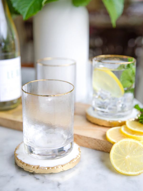 Hammered Glass Cocktail Glass