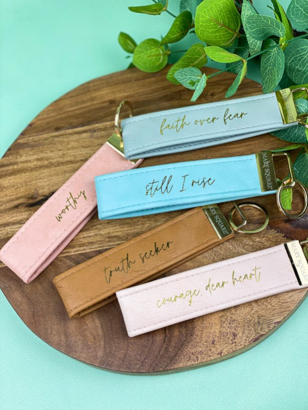 Faux Leather Key Fobs