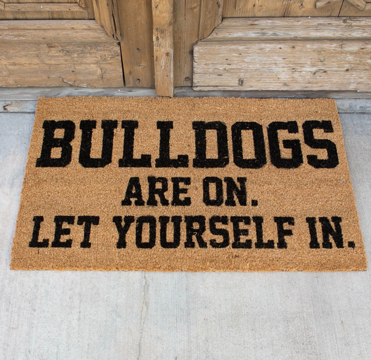 Bulldogs Are On Door Mat