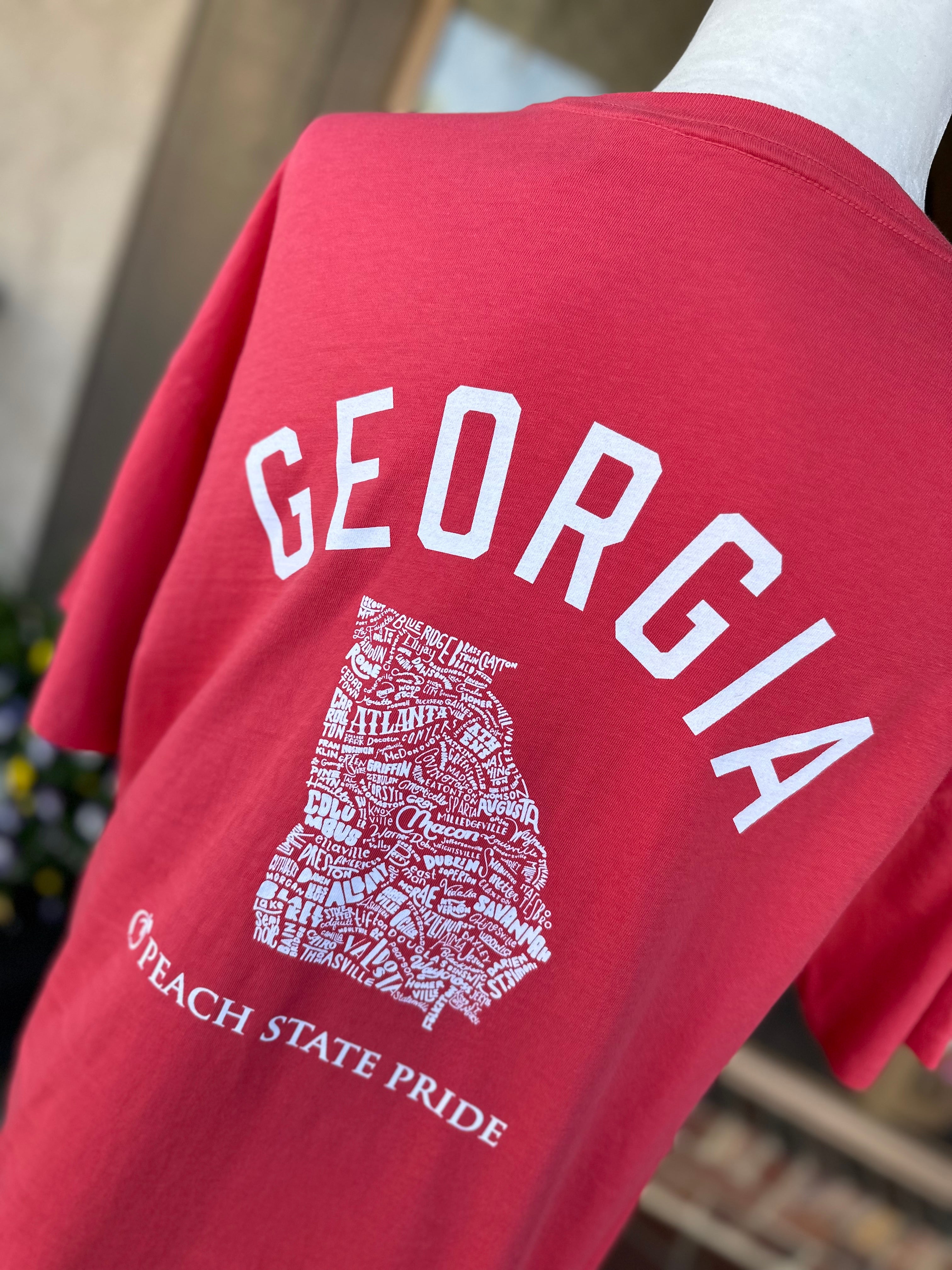 Peach State Pride State of Georgia Short Sleeve Tee