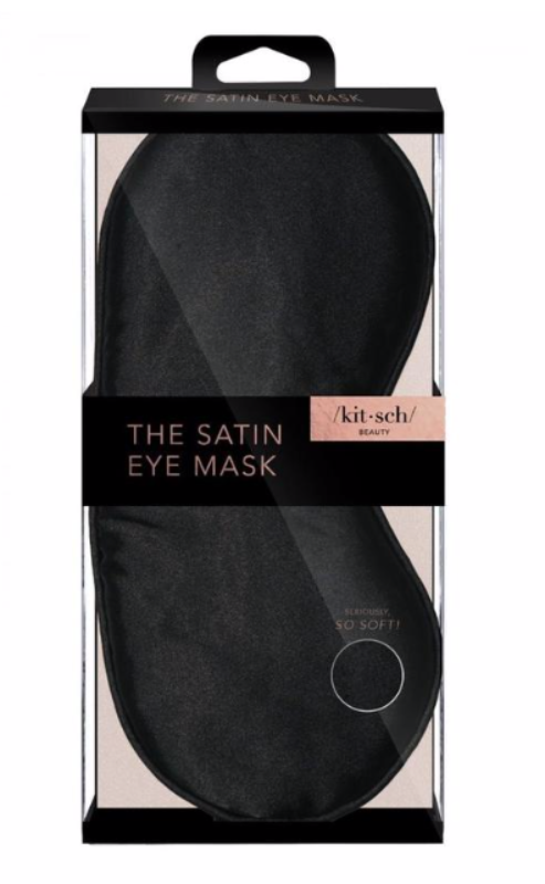 Black Satin Eye Mask by Kitsch