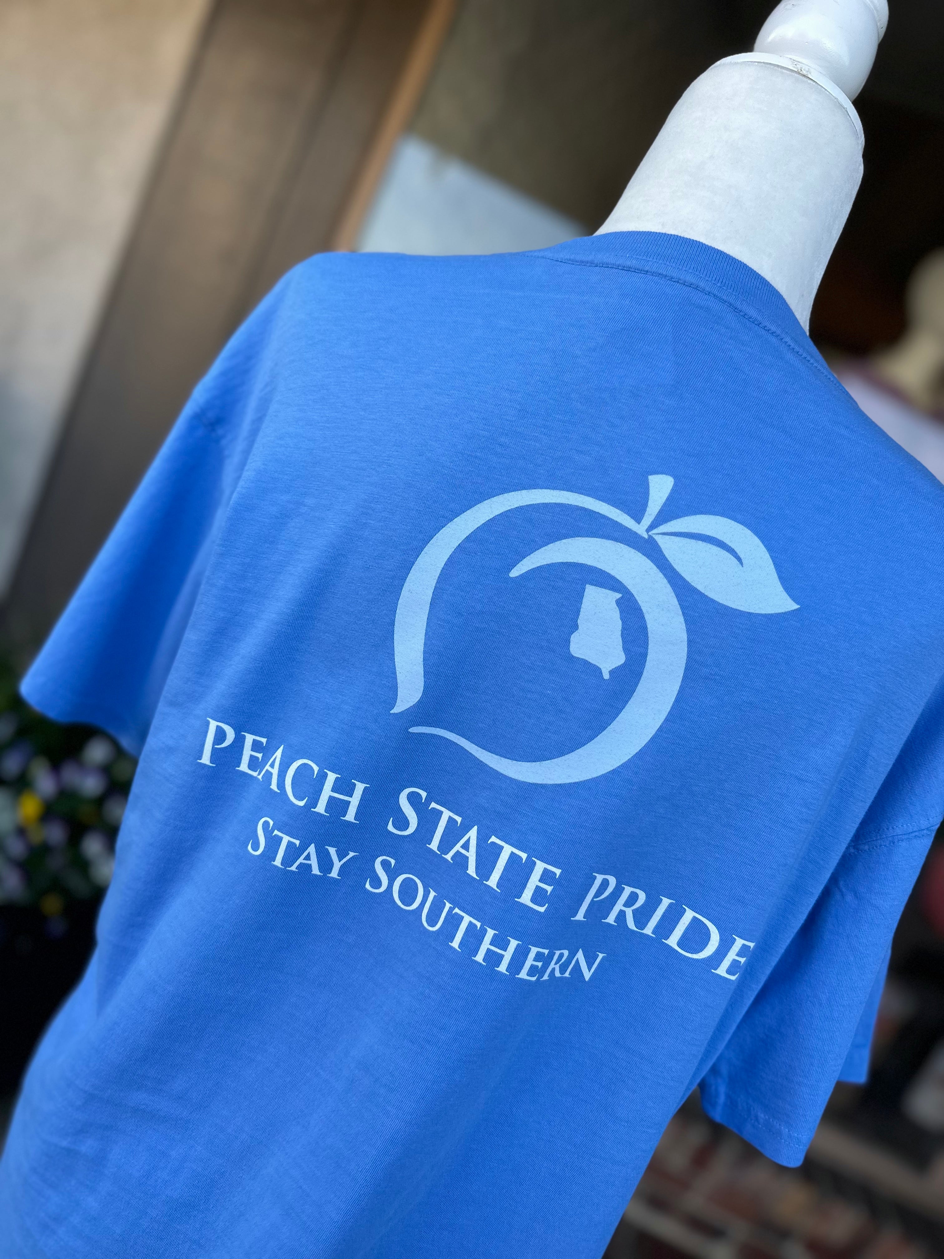 Peach State Pride Short Sleeve Tee- Blue