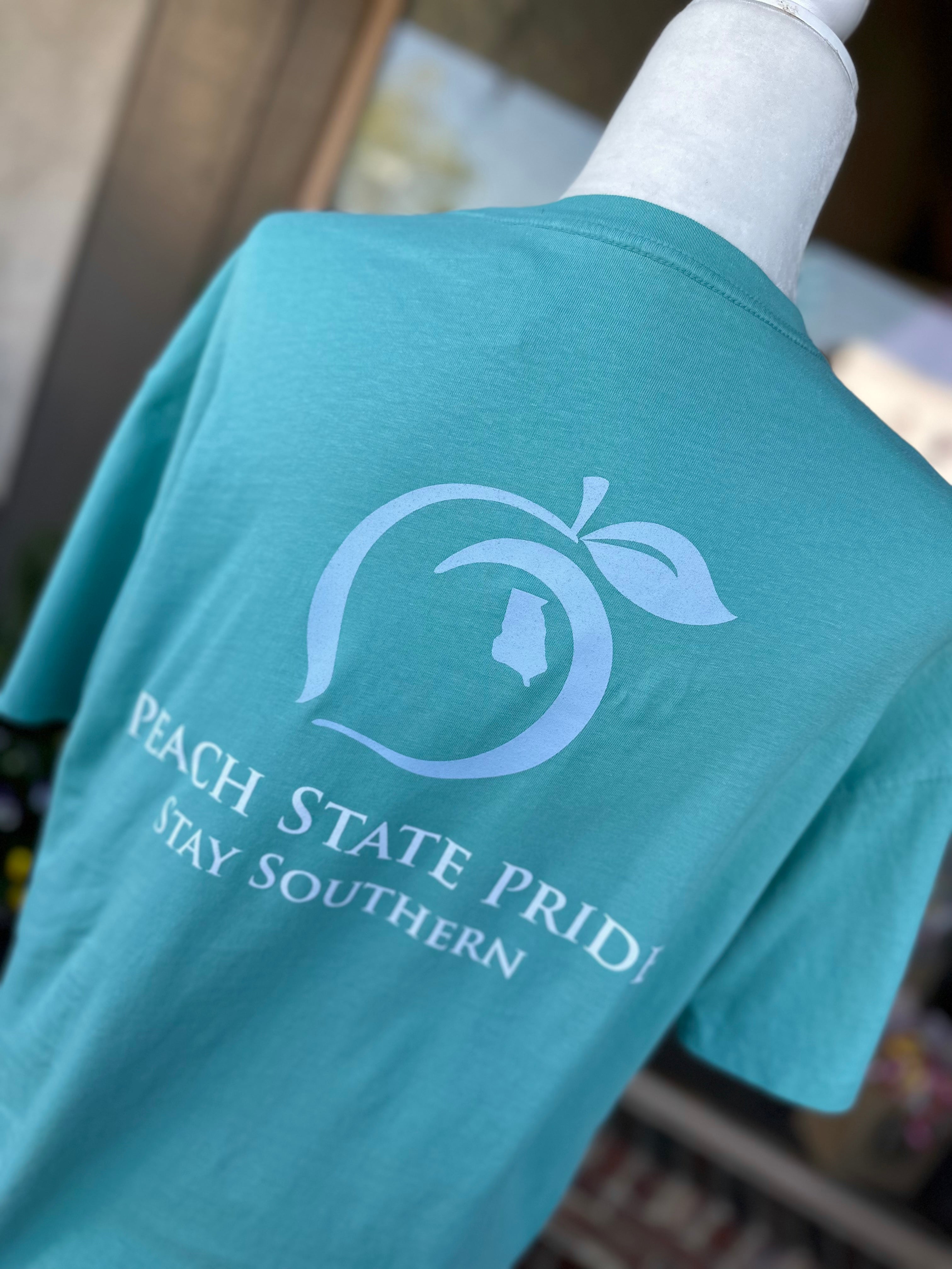 Peach State Pride Short Sleeve Tee- Seafoam