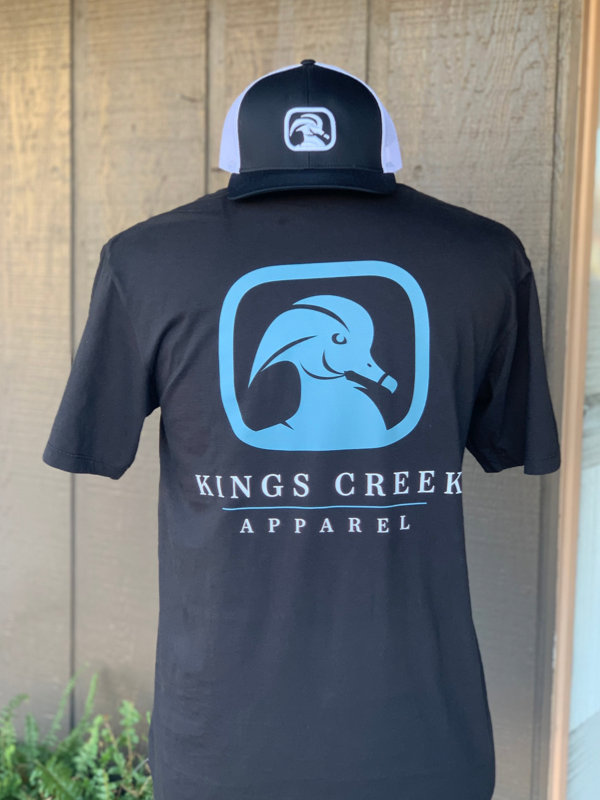 Black/Blue Kings Creek Apparel Logo Tee