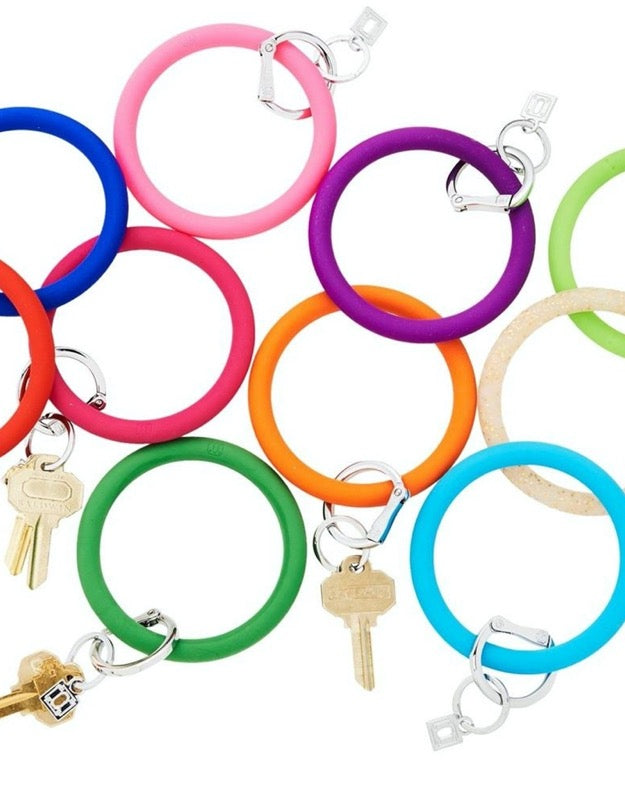 O-venture Silicone Solid Color Keyring — Pecan Row