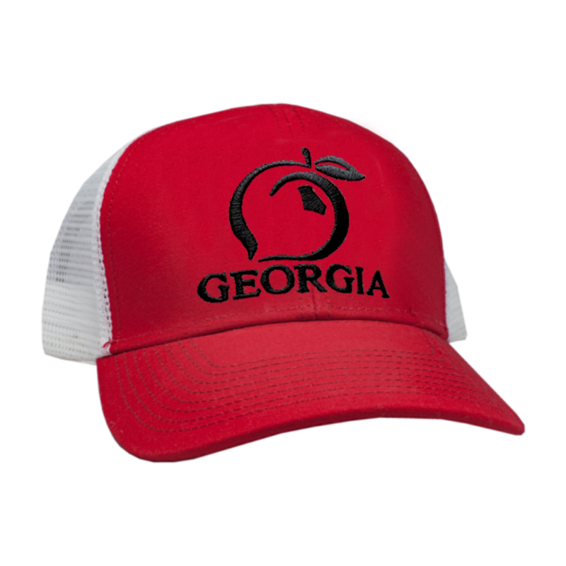 Peach State Pride - Original Georgia Trucker Hat (Red/Black)
