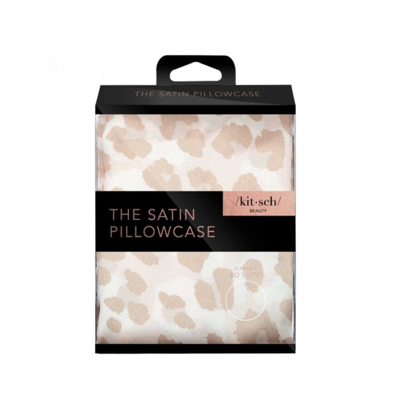 Leopard Standard Satin Pillowcase by Kitsch