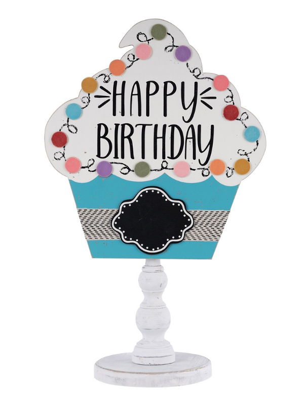 Kolbie & Colby Wedding Registry - Happy Birthday Cupcake Topper