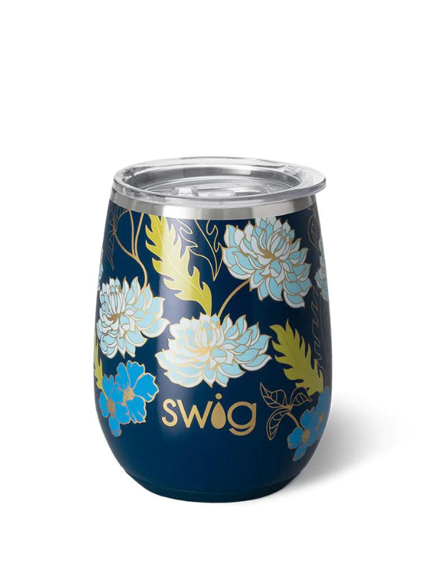 Water Lily Stemless Wine Cup by Swig Life