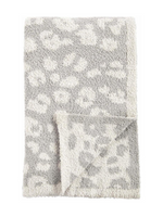 Mudpie Gray Leopard Blanket