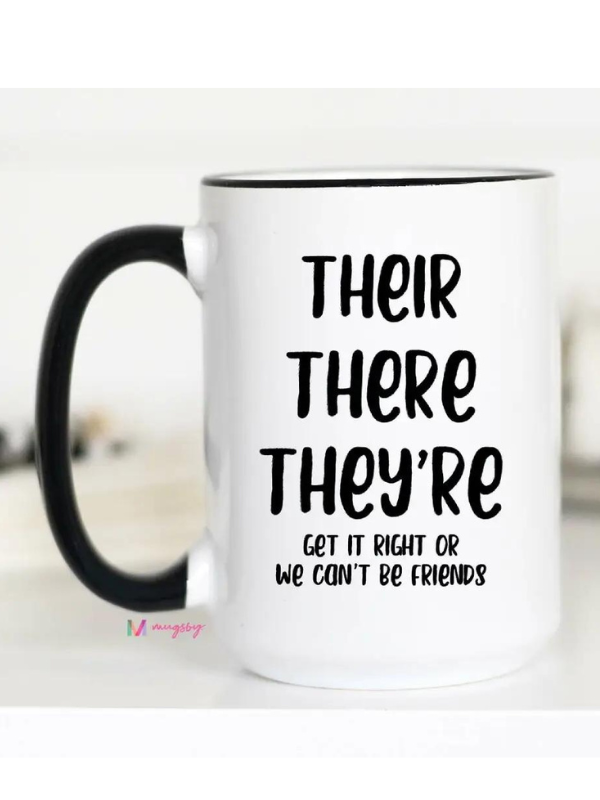 Their There They're Grammar Mug