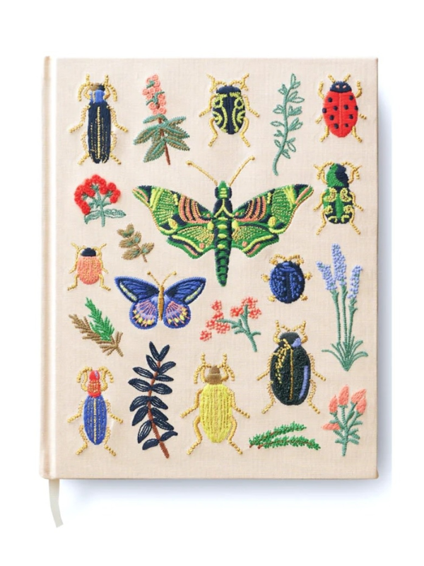 Embroidered Fabric Insect Sketchbook