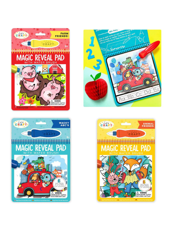 Animal Craft Magic Reveal Pads with Water Brush