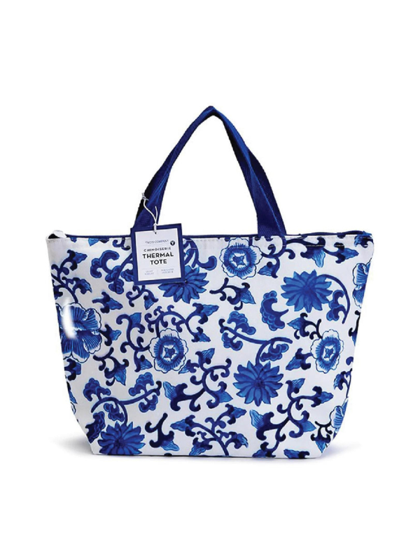 Floral Chinoiserie Thermal Lunch Tote