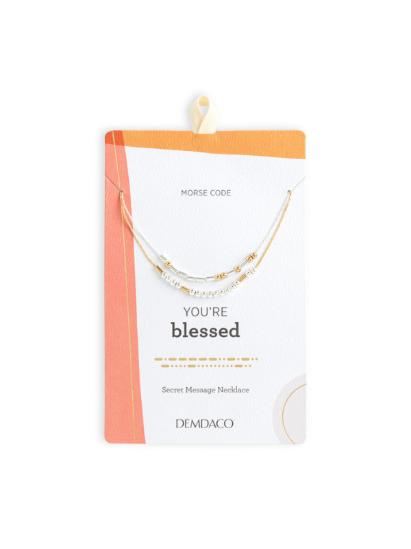 Morse Code Necklace - You're Blessed