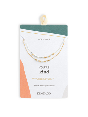 Morse Code Necklace - You're Kind