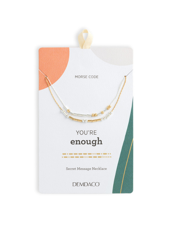 Morse Code Necklace - You're Enough