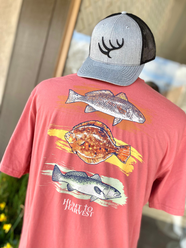 Fish Trio Tee by Hunt to Harvest