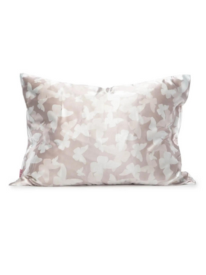 Champagne Butterfly Standard Satin Pillowcase by Kitsch
